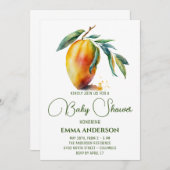 トロピカルマンゴ |赤ちゃんシャワー 招待状 (正面/裏面)