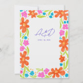 トロピカルマーカースケ縁どッチの花 招待状 (裏面)