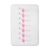 トロピカルマーチングピンクフラミンゴス バスマット (正面縦)