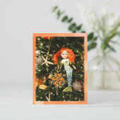 トロピカルマーメイドアンダーザシークリスマスホリデー ポストカード (スタンド正面)