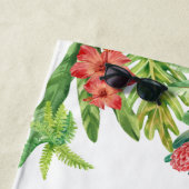 トロピカルミスターとミセスパーソナライズされた。 ビーチタオル (インサイチュ)