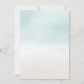 トロピカルミニマルウォーターカラーパームツリーベビーシャワー 招待状 (裏面)