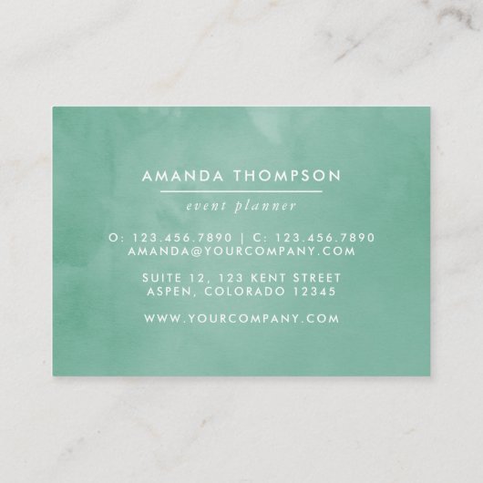 トロピカルミントウォーターフローラ 名刺 (裏面)