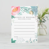 トロピカルミントフローラサマーブライダルシャワーアドバイス 招待状 (スタンド正面)