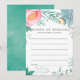 トロピカルミントフローラサマーブライダルシャワーアドバイス 招待状