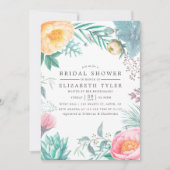トロピカルミントフローラサマーブライダルシャワー招待状 招待状 (正面)
