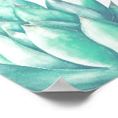 トロピカルミントフローラサマーブライダルシャワー歓迎 ポスター (角)