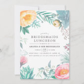 トロピカルミントフローラサマーブリデスメイドランチョン 招待状 (正面)