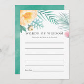 トロピカルミントフローラサマーベビーシャワーアドバイス アドバイスカード (正面/裏面)