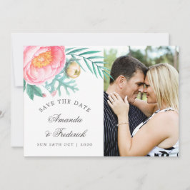 トロピカルミントフローラ夏の結婚式の日付を保存 セーブザデート