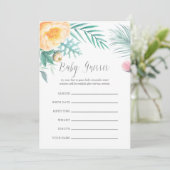 トロピカルミントフローラ赤ちゃんシャワー推理ゲーム 招待状 (スタンド正面)