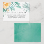 トロピカルミントフローラ赤ちゃんシャワー表示シャワー エンクロージャーカード (正面/裏面)