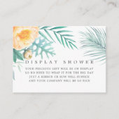 トロピカルミントフローラ赤ちゃんシャワー表示シャワー エンクロージャーカード (正面)