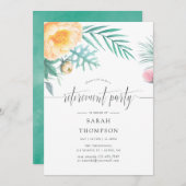 トロピカルミントフローラ退職パーティの招待状 招待状 (正面/裏面)