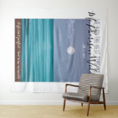 トロピカルムーンライトビーチの写真撮影用背景 タペストリー (インサイチュ(横))