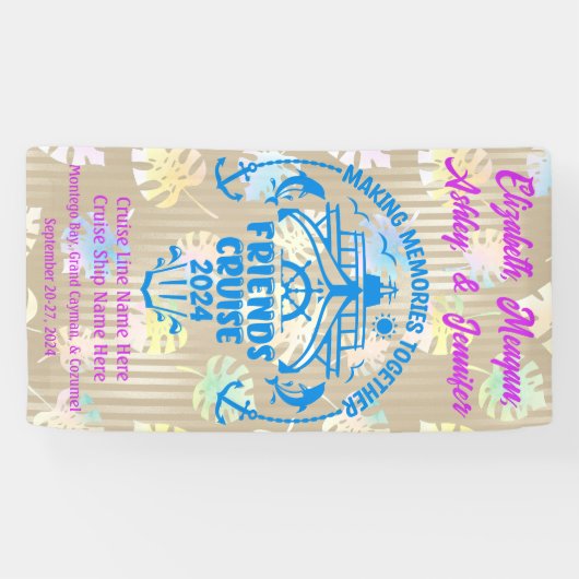 トロピカルメイキング思い出を一緒にフレンドクルーズ 横断幕 (横)