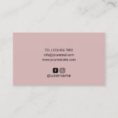 トロピカルメイクアップアーティスト美容師ピンクラッシュ 名刺 (裏面)