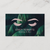 トロピカルメイクアップアーティスト美容師ピンクラッシュ 名刺 (正面)