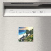 トロピカルメキシコビーチショアサンセットパームアイランド マグネット (インサイチュ (食洗機))