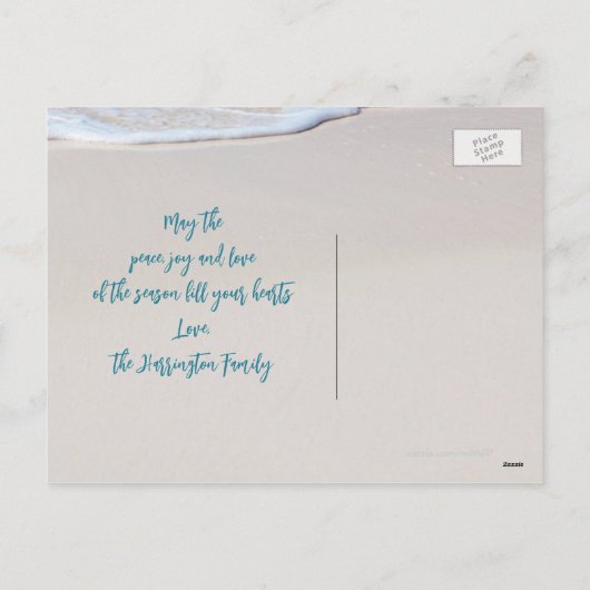 トロピカルメリークリスマス海ビーチはがき シーズンポストカード (裏面)