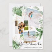 トロピカルメレカリキマカクリスマスフォトコラージュ シーズンカード (正面)