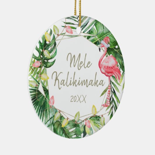 トロピカルメレカリキマカハワイアン写真 セラミックオーナメント (右)