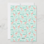 トロピカルメレカリキマカピンクフラミンゴ写真 シーズンカード (裏面)