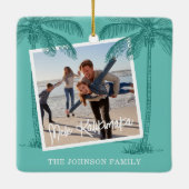 トロピカルメレカリキマカ写真クリスマス セラミックオーナメント (裏面)