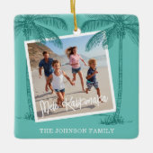 トロピカルメレカリキマカ写真クリスマス セラミックオーナメント (正面)