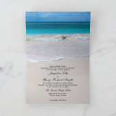 トロピカルメロディフォールドシーシェル結婚式招待状 招待状 (内部)
