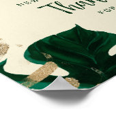 トロピカルモダンをテーマにしたブライダルシャワーウェルカムサイン ポスター (角)