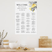 トロピカルモダンアルファベット座席表 ポスター (キッチン)