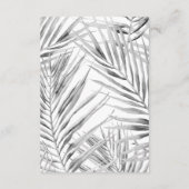 トロピカルモダンウェディングレセプションカード エンクロージャーカード (裏面)