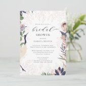 トロピカルモダンウォーターカラーグリーンブライダルシャワー 招待状 (スタンド正面)