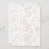 トロピカルモダンウォーターカラーグリーンブライダルシャワー 招待状 (裏面)