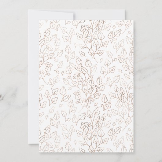 トロピカルモダンウォーターカラーグリーンブライダルシャワー 招待状 (裏面)