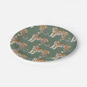 トロピカルモダンウォーターカラートラガース野生のパターン ペーパープレート (アングル)