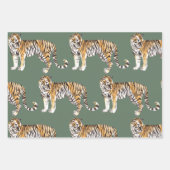 トロピカルモダンウォーターカラートラガース野生のパターン ラッピングペーパーシート (正面2)