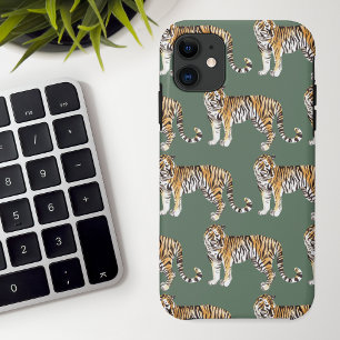 トロピカルモダンウォーターカラートラガース野生のパターン iPhone 11 ケース