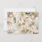 トロピカルモダンエレガントな結婚式RSVPカード 出欠カード (裏面)