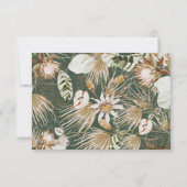 トロピカルモダンエレガントな結婚式RSVPカード 出欠カード (裏面)