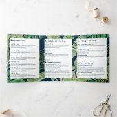 トロピカルモダンサロンデザイナー海軍パンフレット 三つ折りカード (内部)