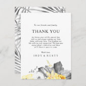 トロピカルモダンサンキュー披露宴カード ポストカード (正面/裏面)