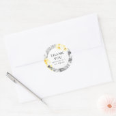 トロピカルモダンサンキュー結婚式の引き出物シール ラウンドシール (封筒)