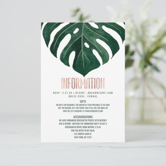 トロピカルモダンスイスチーズリーフバラ金ゴールド詳細 エンクロージャーカード (スタンド正面)