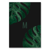 トロピカルモダンスイスチーズリーフ金ゴールド結婚ズ テーブルナンバー (裏面)