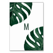 トロピカルモダンスイスチーズリーフ金ゴールド結婚ズ テーブルナンバー (裏面)