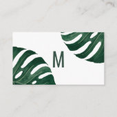 トロピカルモダンスイスチーズリーフ金ゴールド結婚ズ プレイスカード (裏面)