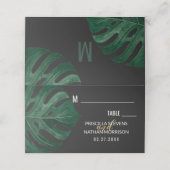 トロピカルモダンスイスチーズリーフ金ゴールド結婚ズ プレイスカード (外部開封)