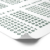 トロピカルモダンスイスチーズ金ゴールドシーティングチャート ポスター (角)